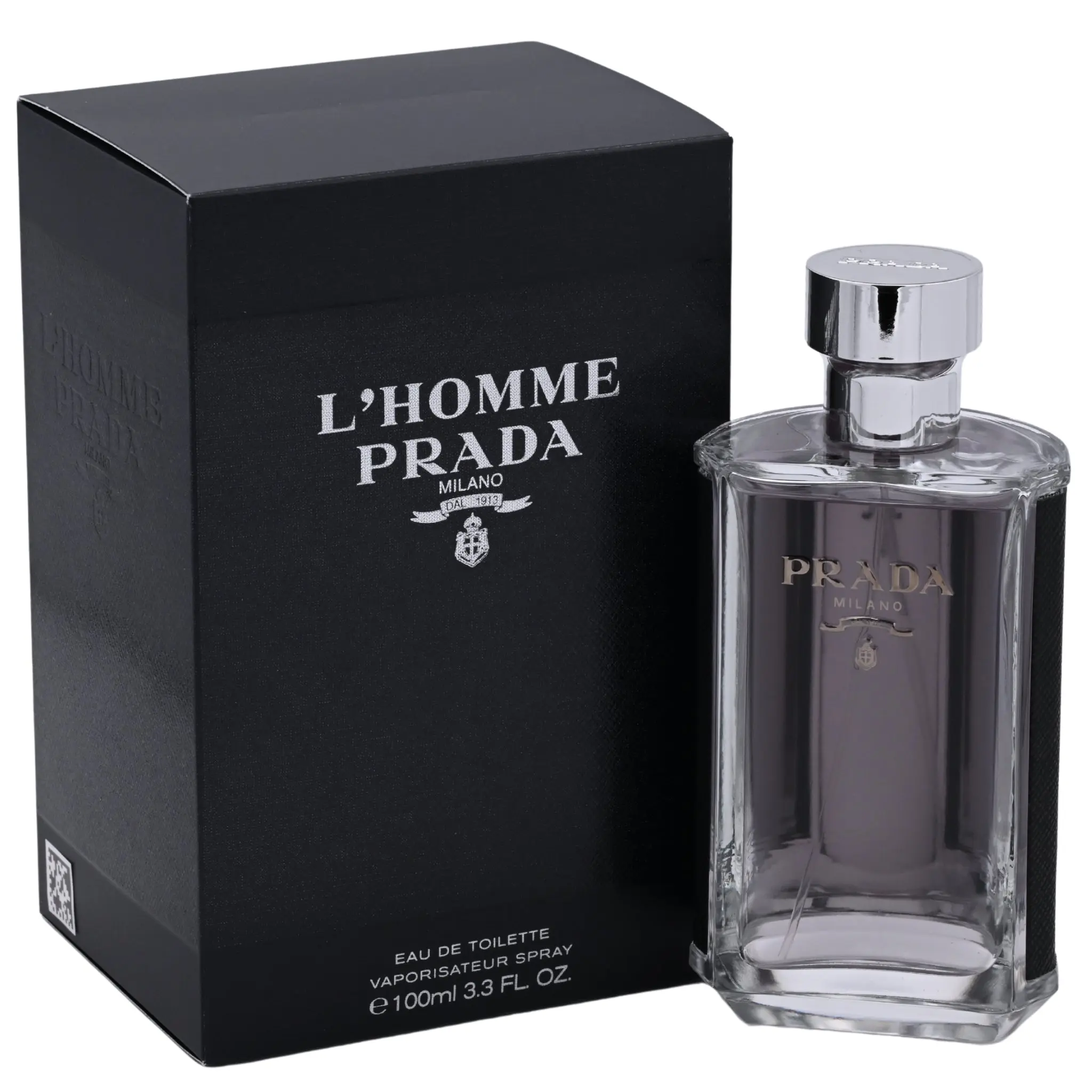 PRADA L'homme Men's Eau de Toilette Cologne - Luxury-Inspired Masculine Floral-Woody Amber Fougere Scent with Neroli Blend, Iris Notes, Patchouli Base, 3.3oz/3.4oz, New in Box, Floral Amber, Woody Amber Scent