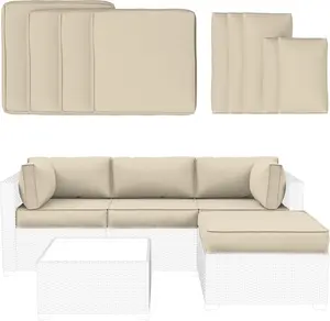 9 count Outdoor Patio Furniture Cushions Covers Replacement  & Fadeness for 5 Pack Outdoor Couch Cushions Covers Set,Covers Only