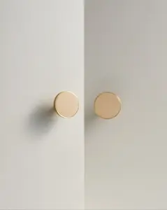 MADISON LEATHER & BRASS CABINET KNOB KHAKI