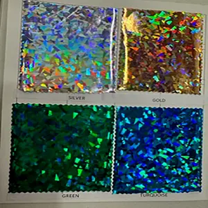 Stretch Vinyl Broken Glass Hologram Color Card | Spandex Palace
