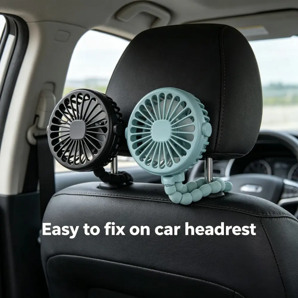 Safe & Child-Friendly Flexible Octopus Clip-On Mini Fan (Mini Sized Products) - 1pc, USB Charging with USB Cable, 3-Speed Fan, 360° Rotate, High Air Volume - Suitable for Strollers, Camping (Sports & Outdoor Use), Adjustable, Travel Fan, Portable Personal
