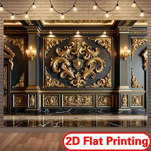 Festive Decoration Backdrop Tapestry Luxury 100% Polyester Fade Resistant Home Outdoor Room for Event Planners 2D Flat Printing