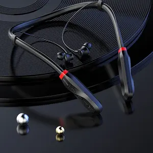 Neckband Bluetooth HeadsetBLACK FRIDAYLong-lasting Wireless Stereo Neckband Earbuds withMicrophone, Supports TF Card Insertion, WaterproofNeckband In-Ear Headphones, ldeal for Sports/Gym/Office Use (Black) Wireless Neckband - Comfortable & Stylish Bluetoo