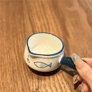 Mini Milk Jug 80ML Ceramic Sugar Dispenser, Durable Design for Coffee and Tea Beverage Service, Small Milk Jug for Milk and Drinks