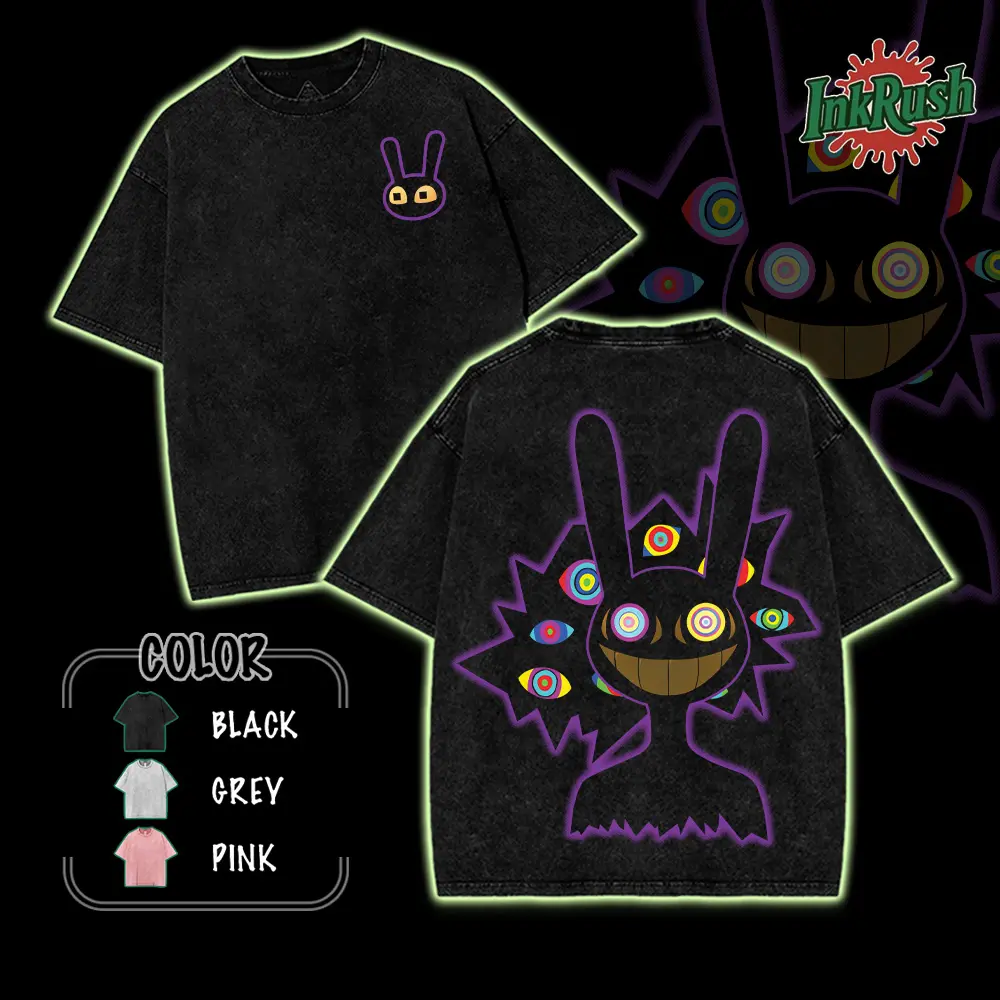 Jax v3 The Amazing Digital Circus Menswear Gift for anime fans Top Apparel Classic Seamless Simple designer shirts Men's Regular Fit Floral Print Tee Cotton Fabric Black Casual