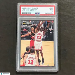 1997 Collectors Choice #395 Michael Jordan PSA NM-MT 7 Bulls