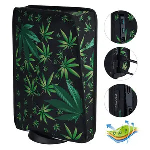 PlayVital Vertical Anti Scratch Waterproof Nylon Dust Cover for PS5 Console Digital Edition & Disc Edition - Scary Party