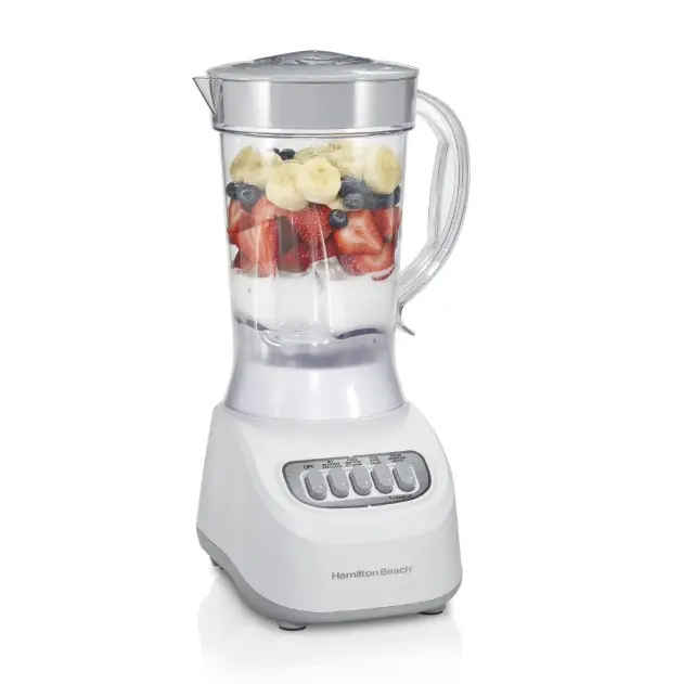 Hamilton Beach Smoothie Blender, 48 oz BPA-Free Jar 650 W 12-Function Countertop Blender for Kitchen, White