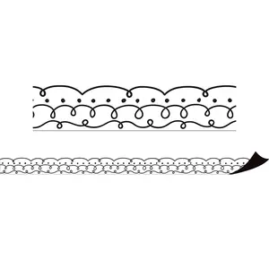 212 MAIN Squiggles Dots Magnetic Border - 2-Pack, 24x1.5in, Reusable, Cutable Labels, Suitable for Ages 4+