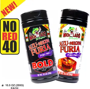 COMBO NO RED 40 - Azu-Mecha FURIA BOLD 10.5oz - Spice & Spicy - Snack Seasoning - Sr. Michelado - Bottle Flavor Spice powder