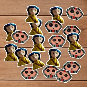 Stickers Pack 20 Pcs Coraline Luggage Colorful Waterproof Bottle Skateboard Vinyl Laptop Guitar Bumper Bike Water Aesthetic Car