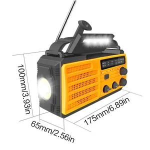 Solar Powered Emergency Radio, AM/FM/SW NOAA Weather Radio with SOS Alarm & 3 Modes Flashlight, Portable Radio with Compass for Indoor & OutdoorAA.RogueSociety20