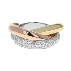 Pre-owned Cartier Trinity Ring Size 49