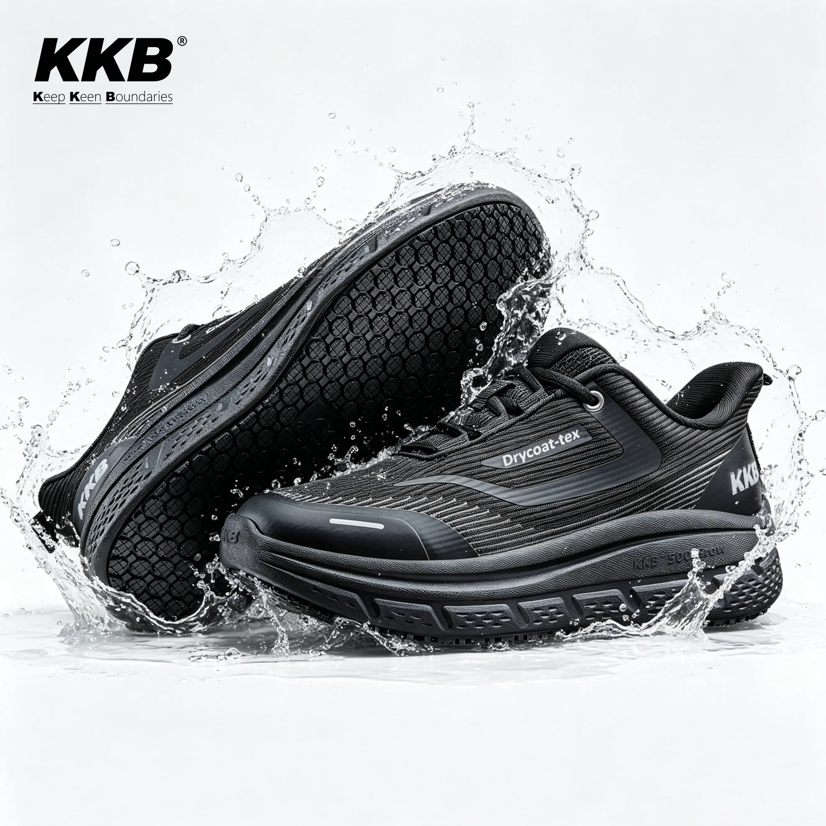 New Men's Safety Work Shoes - Oil-Safe Grip, Anti-Skid Casual Trainers, Water Resistant Slip-On Footwear, Arch Support, Lightweight Black All-Season for Standing Workers