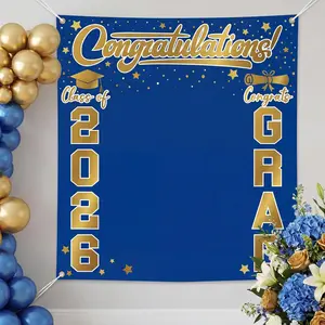 1 Set of Large-Scale Graduation Ceremony Backdrops for the Class of 2026, Graduation Party Decorations, Photography Backdrops, High School and College Party Decorations