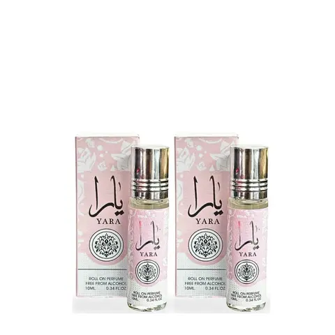 Lattafa Yara Perfume Oil Roll On/ Roller perfume 10ml 2-Pack – Amber Vanilla Scent for Women Fragrance Sandalwood Fragrance Warmth