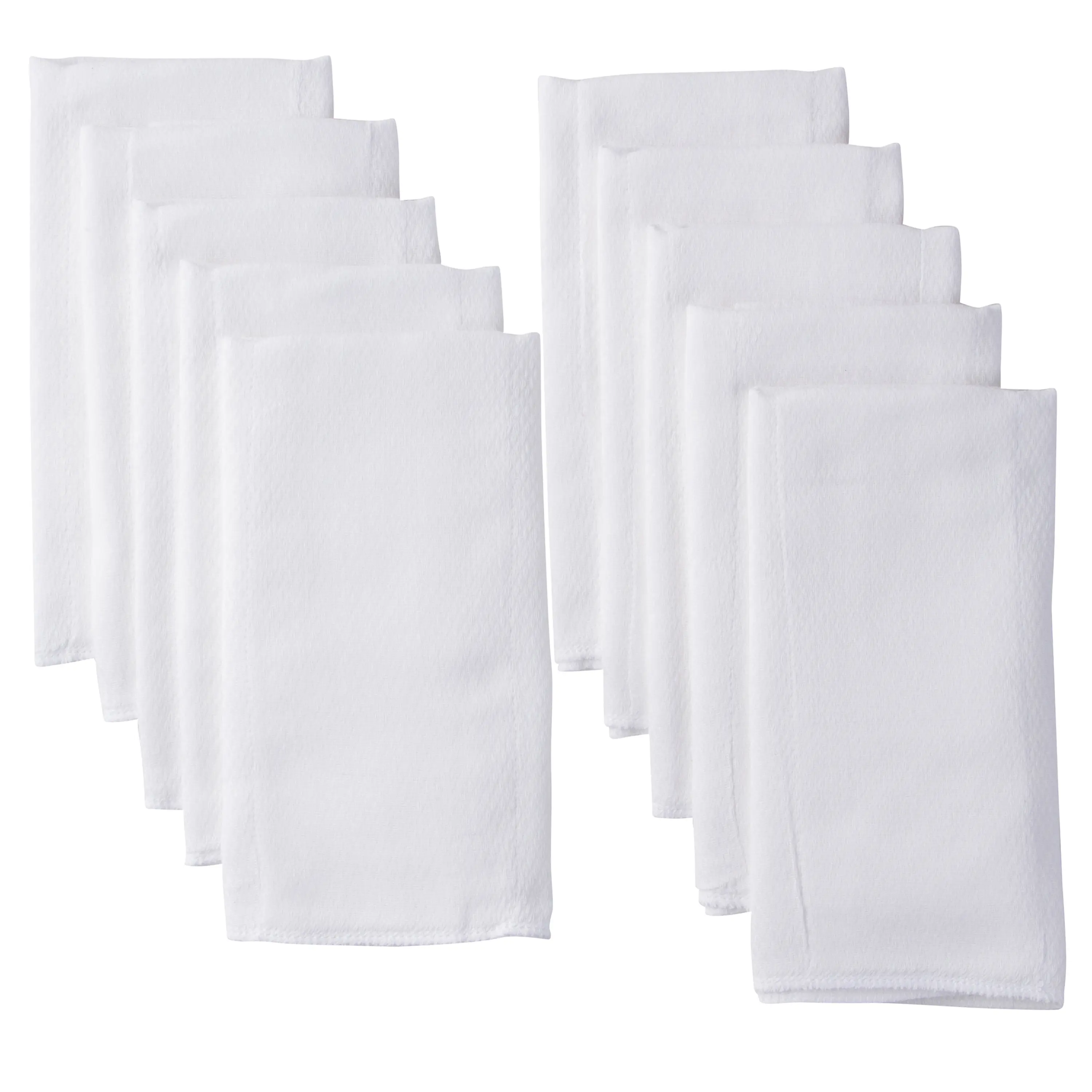 Gerber Reusable Cloth Diapers, Pre-folded 100% Cotton Birdseye, Gender Neutral for Baby, White, Doubles as Burp Cloth, 10 Pack, Spandex, Nylon, 0 - 2 Years, Double As Burp Cloth