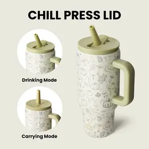 BOTTLEBOTTLE 30 oz Tumbler with Lid and Straw, Stainless Steel Travel Mug, vacuum flask with straw handle for College & Office, Gifts. Best Gift Ideas