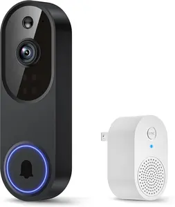 1080P Smart WiFi Video Doorbell Camera with Doorbell Receiver, AI Motion Detection, Night Vision, 2-Way Audio, PIR Sensor, Cloud Storage, Battery Powered Outdoor Security Camera, 2.4GHz WiFi Only