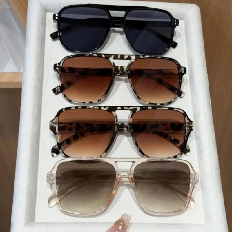 4-Pack Unisex Y2K Fashionable Aviator Sunglasses | Stylish Casual Sunglasses for Daily Use, Outdoor Activities & Screen Light Protection, Durable Women's Oversized Cat Eye Glasses