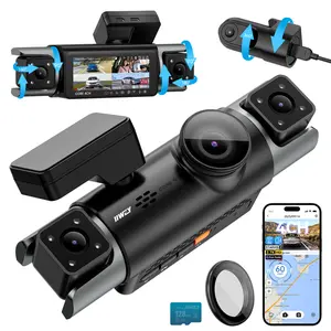 IIWEY C4 Pro 4-Channel Dash Camera for Cars STARVIS 2 IMX675 2.7K+1080P*2+2K Front Rear Inside 5G WiFi GPS Voice Control Optional CPL IR Night Vision 24/7 Parking Mode with 128GB Card fathersdaygift
