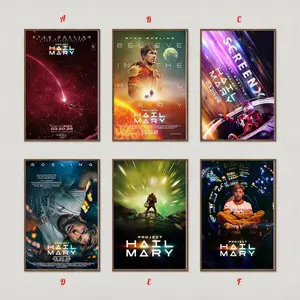 Project Hail Mary Movie Poster Art 1pc 2D Flat Canvas Painting Sci Fi Space Adventure Film Theme Trending Wall Decor For Living Room Bedroom Office Restaurant Bar Wall Decoration Artworks