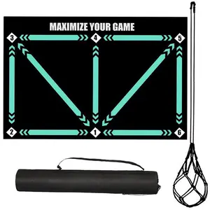 35.4x23.6in Football Control Training Pad Set, Christmas Gift, Digital Guidance Design, Stable and Quiet Trainer, Indoor Soccer Equipment