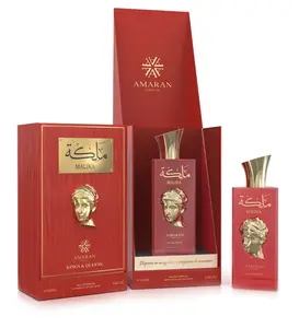 Amaran Kings & Queens Malika Eau de Parfum 3.4 fl oz / 100 ml – Elegant Women’s Perfume – Notes of Caramel, Black Currant, Tangerine, Gardenia, Lily, Vanilla & Sandalwood