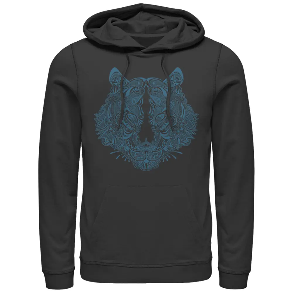 Women's Lost Gods Henna Tiger Print Pull Over Hoodie