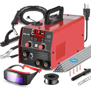 160Amp 3 IN 1 Welder, Flux Core Welder/Lift TIG/Stick Welding Machine, Auto Darkening Welding Glasses MIG Welder, Portable MINI Welder Machine 110V, Gasless MIG Welder with IGBT Inverter