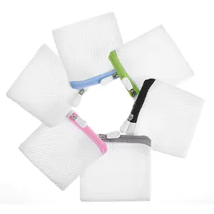 6-Piece Mesh Laundry Bags Set, Delicate Clothes Washing Bag, Portable Foldable Innerwear Wash Bag, Home Travel Dual-Use, Laundry Products