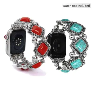 GIROUETTE Fashion Turquoise Jewelry Series Watch Band, Replacement Watch Band for Women, Smart Watch Accessories, Compatible with Apple Watch Band 40mm 41mm 49mm 44mm 45mm 38mm 42mm