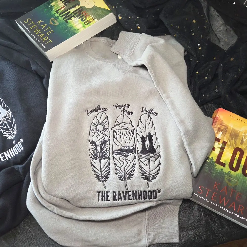 LICENSED Ravenhood Book Series  Embroidered Sweatshirt, The Ravenhood Book Series Merch, Bookish Merch, Kate Stewart Author, Embroidered Sweatshirts, High quality hoodie,  Pullover,  Embroidery Crewneck Tops Original