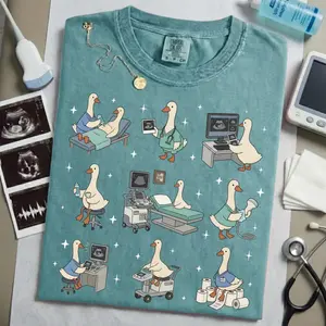 Comfort Colors Sonography Tech Silly Goose Shirt - Ultrasound Tech Gift, RDMS shirt, Sonographer Graduation Gift, OBGYN Nurse Ultrasound Shirt