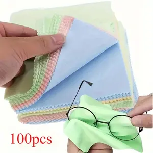 Soft Cleaning Cloth, Microfiber Cloth Replacements - Soft microfiber eyeglass and mobile phone cleaning cloth, light pink - Suitable for eyeglasses, smartphones, cameras - Anti-scratch cleaning, durable