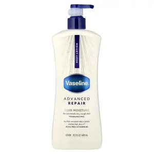 Vaseline Advanced Repair Body Lotion, Fragrance Free, 20.3 fl oz (600 ml)