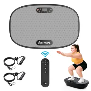Vibrating Plate Machine for Home Gym - Portable Whole Body Trainer Vibration Plate, Remote Control & Quiet Motor & LED Touch Display