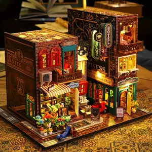 Three-dimensional Puzzle Building Model Dollhouse Mini Miniature Doll House Diy Small House Kit Making Room Toys, Home Bedroom Decorations With Furniture Wooden Crafts, Halloween, Christmas Gift