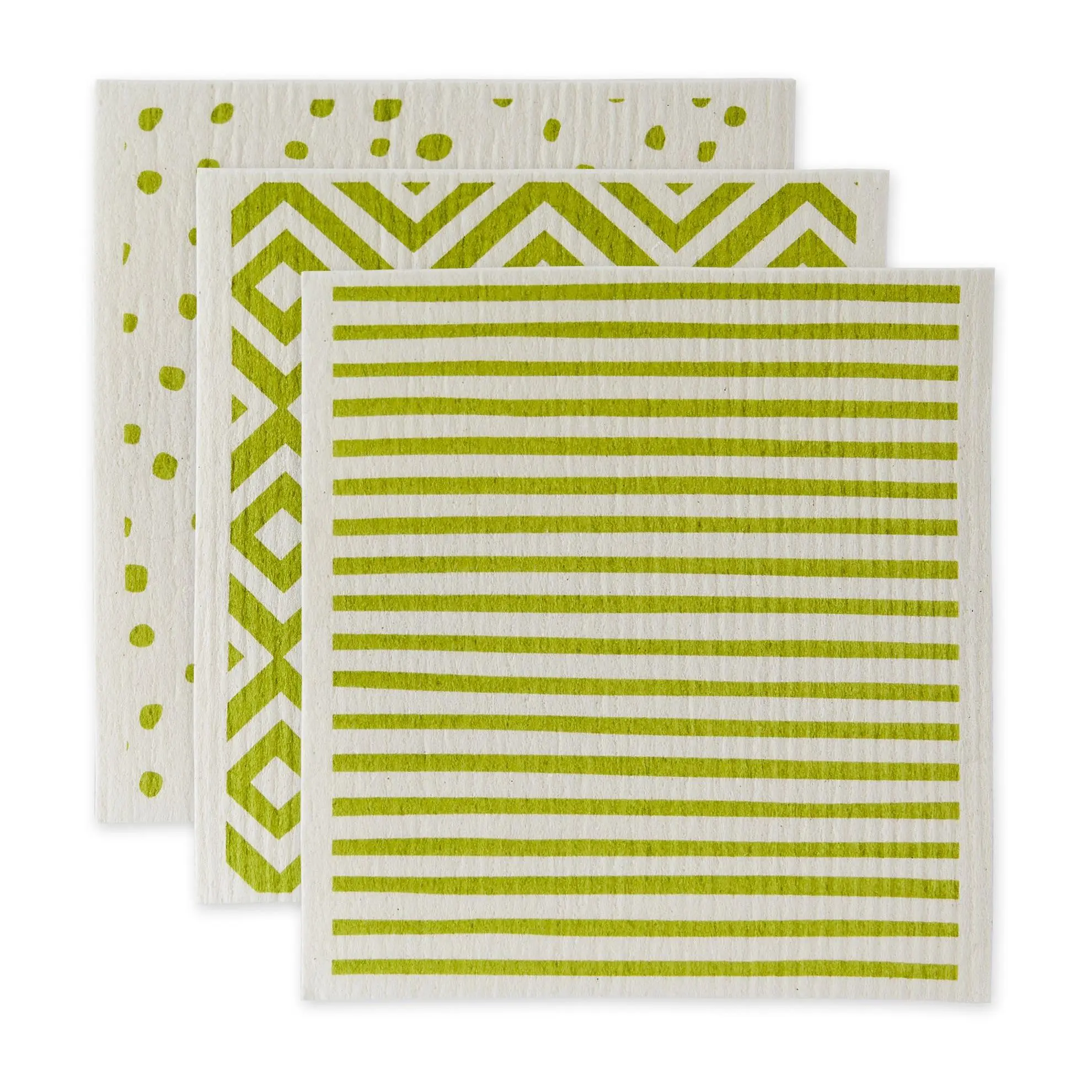 Design Imports Set of 3 Mixed Pattern Swedish Dishcloths
