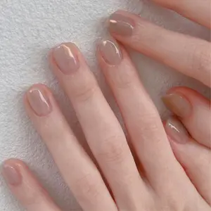 Almond Nail Shape Glossy Finish Short Nails, Perfect for Commuting & Daily Wear, Lightweight Design, Ideal for Office & Casual