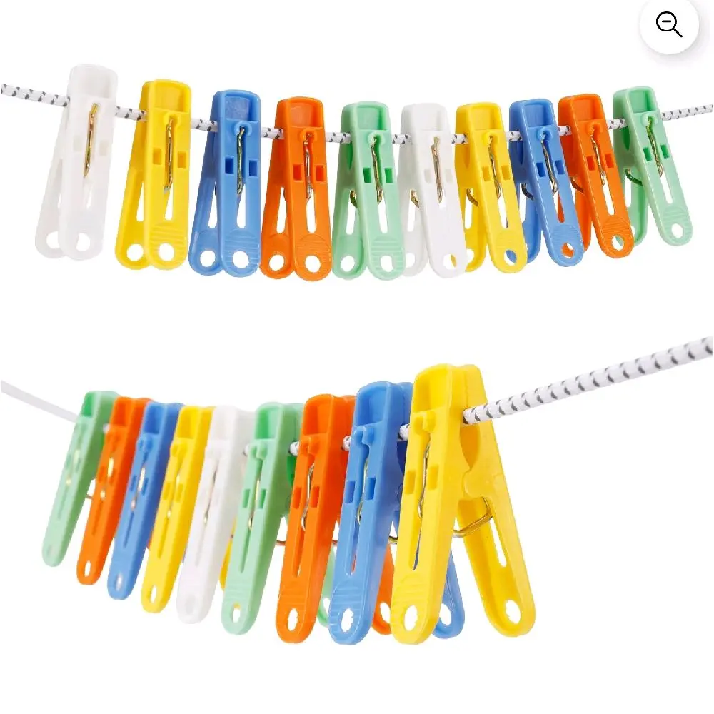 100 Pcs Clothes Pins, Heavy Duty Clothes Pegs for Washing Line, Plastic Clothes Peg, Cloth Line Dry Clips, Non-Slip Windproof Strong Laundry Clips for Hanging Clothes Indoor Outdoor