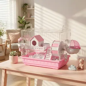 7-in-1 Hamster Cage | Crystal Clear + All Accessories Included