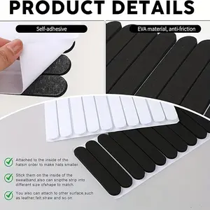 48pcs Hat Size Reducer Set, Adjustable Insert Liners, & Options, Ideal for Custom Fit Solutions