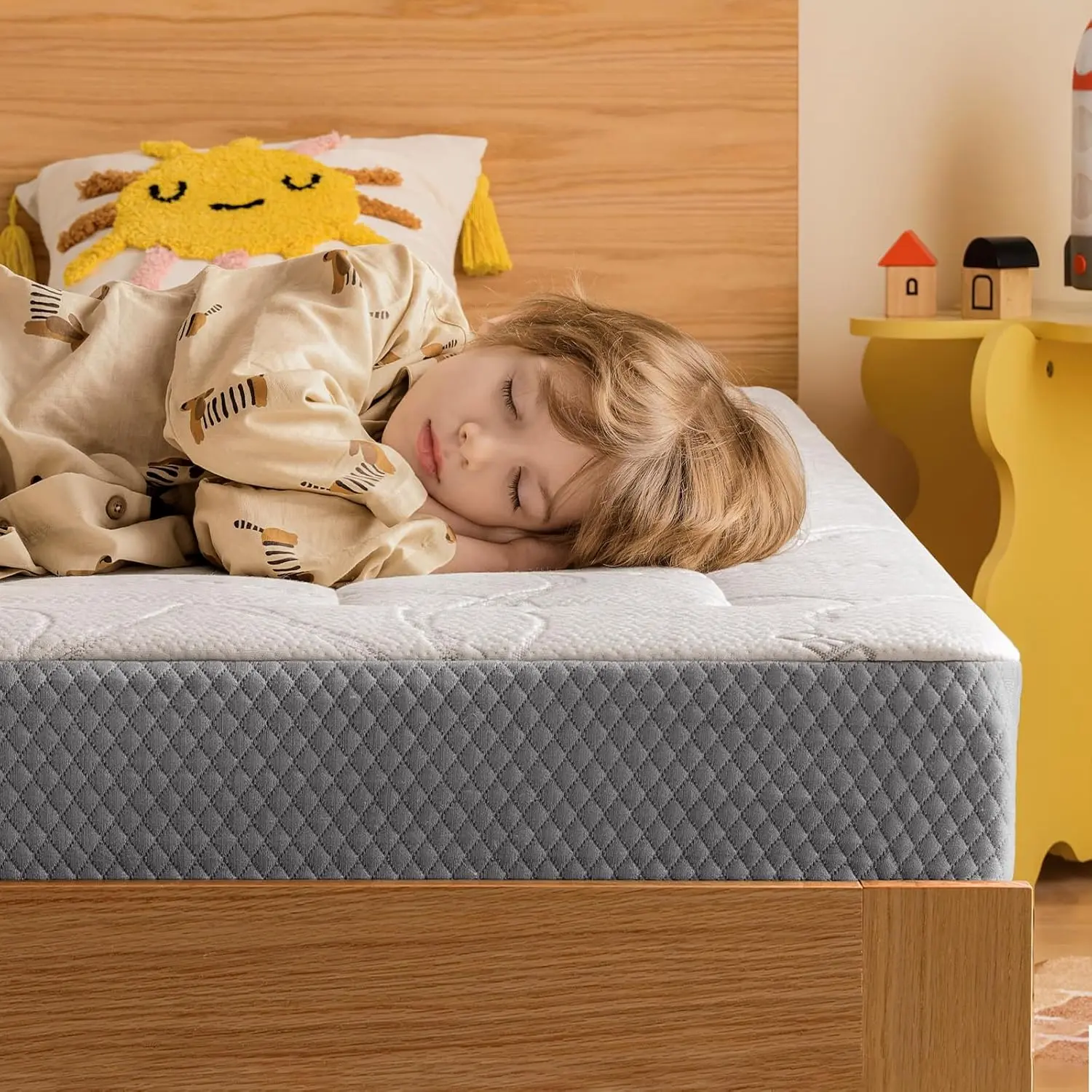 6 Inch Twin Memory Foam Mattress- CertiPUR-US Certified Foam Mattress in a Box -Medium Firm Support for Pressure Relief with Washable Bamboo Fiber Cover for Kids Single Bunk Trundle Bed