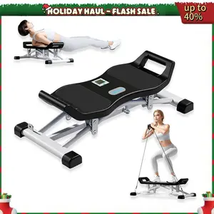 300 lbs Capacity Home Ski Exercise Machine, Portable Balancing Trainer with LCD & Resistance Bands for Full Body Workout