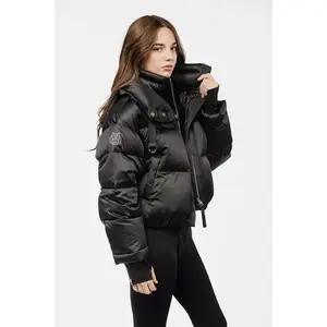 Goose Down, Luxe Silk Puffer Coat