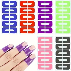 20pcs U-Shaped Nail Polish Protector Set, Easy Manicure, Peel-Off Gel Nails & Cuticle Care, Odorless Beauty Accessories, Nail Kit Set, Gel Nail Sticker Set