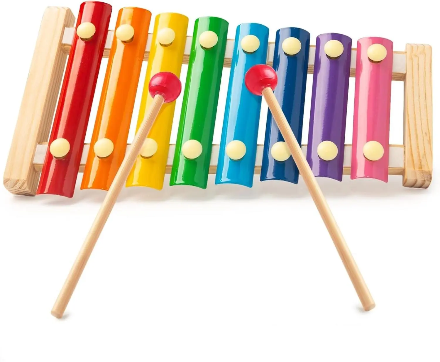 Wooden Xylophone Percussion Toy for Toddlers - BPA-Free, Colorful Educational Musical Toy with Aluminum Child-Safe Mallets, Ideal for Holidays, Birthdays
