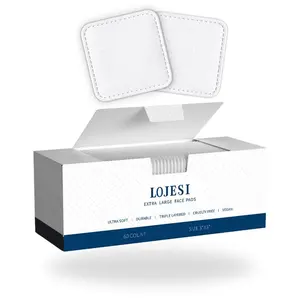 Makeup Remover Pads, 120g Per Box – 3×3 Inch Dual Texture Ultra Soft Thick Cotton Pads, Lint-Free High Absorbent #SummerVibes