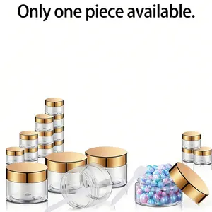 Transparent Plastic Jar 50ML/60ML with Lid, Wide Mouth Travel Container for Lotion Cream Body Butter, Reusable Durable Multi-Functional Lotion Bottle